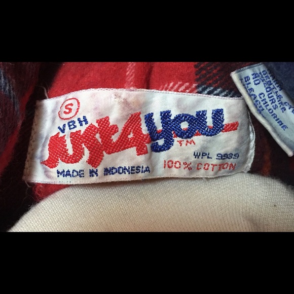 80s vbh just 4 you plaid button down - Picture 6 of 7